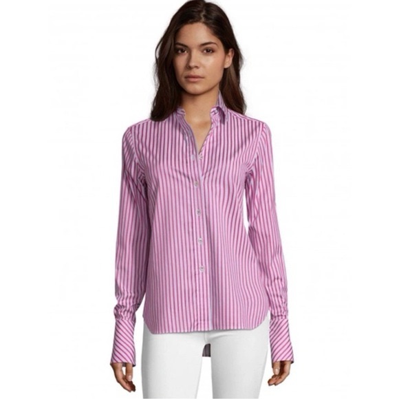 Robert Graham Priscilla Magenta Stripe Shirt S